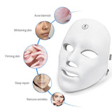 Wireless Facial Photon Therapy Skin Rejuvenation Luminotherapy LED Mask USB Recharge 7 Colors Skin Care Beauty Device Home Use