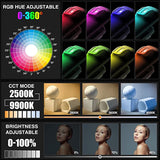Rgb Led Video Light Compact Video Light with Display Screen Diffuser Mini Camera Rgb Light Smartphone Selfie Lighting 4000Mah