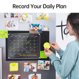 Clear Acrylic Magnetic Dry Erase with Monthly & Weekly 16'' x 12'' Writing Board Fridge Reusable Planner