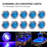 10pcs Waterproof Side Marker Indicators LED Bullet Lamp Mini Light 3/4"for Truck Bus Trailer Caravan Boat Motocycle 12V