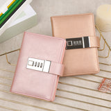 Code Diary With Lock PU Notepad Agenda Planner Handmade Handaccount Book Journal Travel Notebook