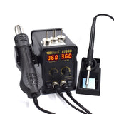 700W Digital Display Hot Air Rework Soldering Station BGA Welding Repairing hine 50W Solder Iron Brushless Heating Gun Nozzle