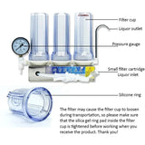220V 60W 5-inch Double Filter Fruit Wine Filtering hine Household Small Brewing Equipment With Pressure Gauge