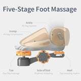 Soft Smart Electric Foot Massager with Vibrator - Infrared Heating Therapy, Shiatsu Massage, and Air Pressure for Fatigue Relief.