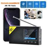 Portable Digital Bluetooth-compatible 5.0 Broadcasting Player DAB/FM Receiver Rechargeable Lightweight Home Radio