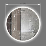 Round bathroom mirror light wall mounted LED light luminous mirror defogger mirror light IP44 waterproof touch switch 3 color temperature switching st