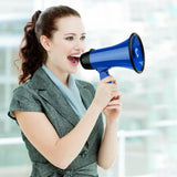 Portable Hand Speaker Megaphone Strap Grip Loudspeaker Play Horn Tour Guide Speakers Loud Volume 25w