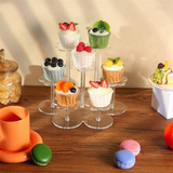 Acrylic Figures,7-Tier Risers Collectibles,Acrylic Cupcakes Stand for Pastry Candy Display