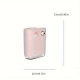 1pc, Cute Pet Bear Humidifier Cute Pet Style Charging With Atmosphere Light Desktop Small Air Hydration Humidifier