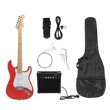 Electric Guitar Kit for ST Beginner Electric Guitar with Amplifier Storage Bag Shoulder Strap Picks and Wrench