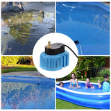 Pool Cover Above Ground Submersible Sump Pump - 75W, 2000L/H, Swimming Water Removal with 3 Adapters & 16ft Drainage Hose