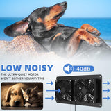 10W 12V Mini Ventilator - Waterproof Solar Panel Powered Fan for Greenhouse, Chicken Coop, Shed, Dog House Outside