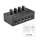 HA400 Mini Headphone Amplifier Ultra-Compact Stereo Audio Amplifier 4 Channels With Power Adapter 10MHz Earphone Amp for Music