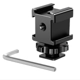 Cold Hot Shoe Extension Bracket Extension Mount With Triple Cold Shoe Mount For Video Cameras Or DSLR Camera Replacement Parts