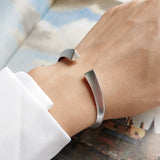 New S925 Sterling Silver Minimalist Classic Twisted Smooth