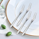12 Pcs Dessert Forks,5.1 InchStainless Steel Mini Salad Fruit Tasting Forks tail Fork