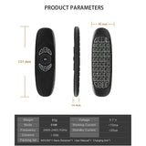 C120 Fly Air Mouse 2.4G RF Smart Remote Control 7 Color Backlight English Wireless Keyboard for PC Android TV Box Electronic equipment