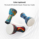 8-inch African PVC Body Goatskin Surface Lightweight Hand Clapping Percussion Instrument Bongo Drum