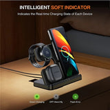 3 in1 Wireless Charger Stand for S22 S21 S20 S10 Ultra Note Galaxy Watch 5 4 Active Buds 15W Fast Charging Dock Station Hot Sale