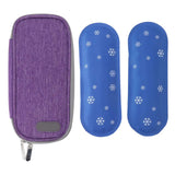 Pack Insu Coog Case with 2 Ice Pac Portable Cooler Insulation Bag for Outdoor Travel