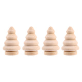 Blank DIY Wooden Christmas Tree Peg Dolls Party Cake Toppers Pack of 10
