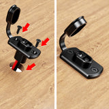 3PCS 30CM 12AWG To SAE Extension Cord Weatherproof Sidewall Port Flush Mount for Lawn Motors Cars Trucks RVs Motorcycles