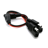 DIY 1 to Adapter Connector 2 Pin Quick Connect Disconnect Plug SAE Power Extension Cable 18AWG 300mm