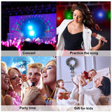 Wireless karaoke microphone, Bluetooth handheld portable speaker, home KTV player with LED dance recording function, children's