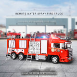 New Electric Remote Control Set Water Spray Fire Truck Children Simulation Sprinkler Engineering Car Boy Toy Gift
