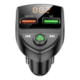 Bluetooth 5.0 Car MP3 Player QC3.0 Dual USB Fast Car Charger With LED Display Support TF Card/U Disk Lossless Audio Playback