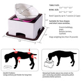 Raised Ceramic Feeding Bowl, Elevated Dog Bowls Set Anti-Slip For Small Medium Dogs And Cats,White