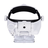 USB LED Headband Magnifier Hands Free Magnifying Glasses For Jewelry Watch Electronic Repair 1.5x2x2.5x3x3.5x8x Lens Loupe