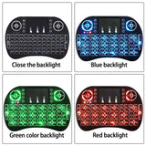 1PC Mini I8 Backlit Wireless Keyboard 2.4GHz Air Mouse Touchpad Handheld Rechargeable lithium Battery for Media player Android TV BOX Accessories