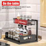 Kitchen Cupboard Storage Organizers Accessories Seasoning Bottle Pull Out Rack Metal Drawer Slid Basket Kitchen Spice Shelves