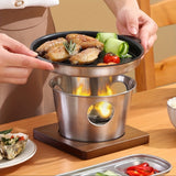 1pc Mini Alcohol Grill Stove, Grill Basket For Fish Mini BBQ Grill Alcohol Stove,  Stainless Steel Barbecue Grill, Indoor Baking Pan