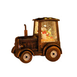 Christmas Steam Car Decoration Glowing Water Filled Small Wind Light Desktop Ornament Replaceable Battery Music Box