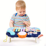 Musical Toys For Toddlers  6 In 1 Multifunction Baby Musical Toys Piano Drum Set  Electronic Learning Toys