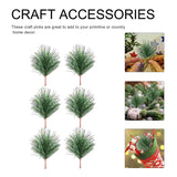 Christmas Plant Decoration for Festive Home Decor and Holiday Events 24Pcs Creative Pine Branches Artificial