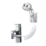 Handheld Shower Head Kit - 3 Modes, High Pressure with Stop Button and 1.5M Flexible Tube for Utility Room.