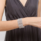 Atmospheric multi-layer micro-inlaid 3A zircon bracelet