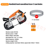 220V Handheld Band hine 1100W Portable Bandsaw Horizontal Cutting Saw For Metal Wood