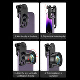 10X Universal ro 4K Ultra Camera Lens Phone Clip for Android Smartphone iPhone 15/14/13/12 Max/XR/X/8