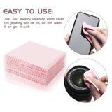 50 Pack Jewelry Cleaning Cloth,Jewelry Polishing Cloth For Sterg Sier Gold Platinum Pink
