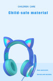 Cat Ear Headphone Girl Cute Kids Headset children's Bluetooth Headphones With Microphone for Early Education Headset