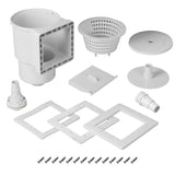 Universal Fit Above Ground Skimmer-Pool Skimmer Parts Kit-Opening Width 6Inch Fits All Standard Pool Wall Cutouts