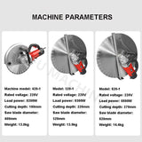 High-Power Cutting With Guide Rail Concrete Wall Slotting Depth 26CM Electric Grooving hine 220V