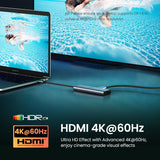 7 in 1 Type Hub with 4K@60HZ C to HDMI RJ45 SD TF Card Reader 3 USB 3.0 Ports for iPhone 15 Pro, ipad mini 6,ipad pro 2021,Huawei Matebook 13,Lenovo Thinkpad T480s,Samsung20