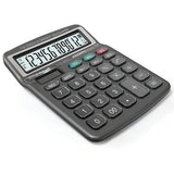 Desktop 12 Digit Large Solar Power and LCD Display Big Button Calculator Suitable Office School Home for Kids