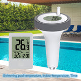 ating Swimming Wireless Pool Thermometer with Indoor Temperature Monitor Clock for Pond Hot Tub Aquarium