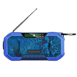 Hand Crank Radio Multifunctional Flashlight IPX5 Waterproof Bluetooth-compatible Household Phone Charger Orange